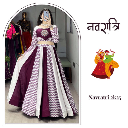 Elegant Wine Lehenga Set – Fully Stitched