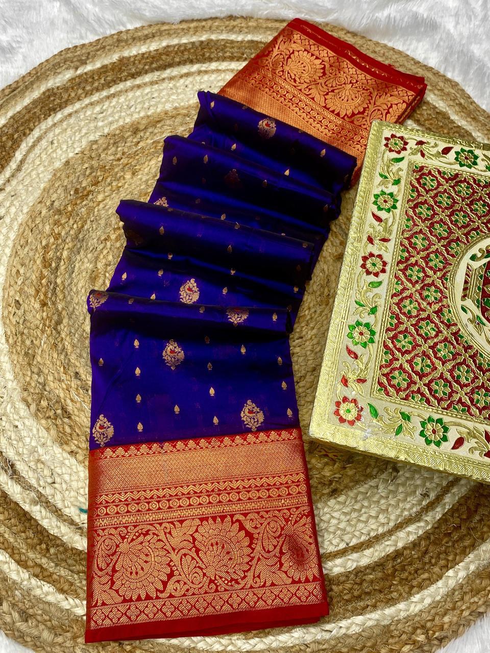 Kanjivaram Paithani Saree – A Regal Blend of Tradition & Grace