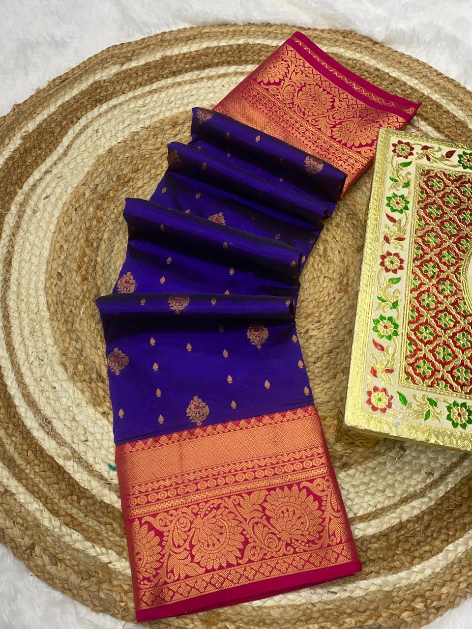 Kanjivaram Paithani Saree – A Regal Blend of Tradition & Grace