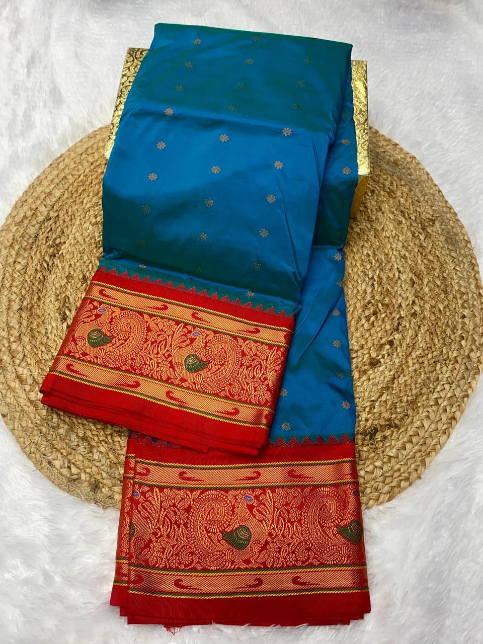 Kanjivaram Paithani Saree – A Regal Blend of Tradition & Grace