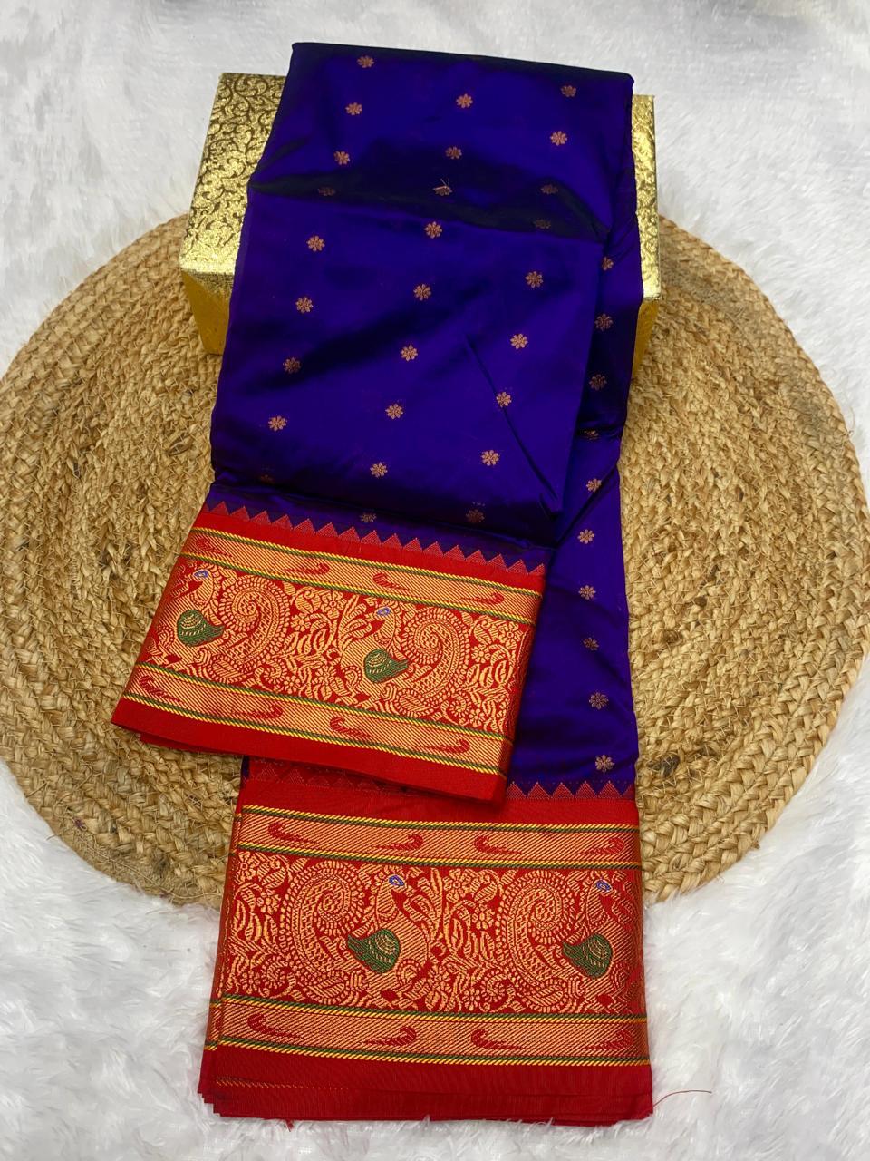 Kanjivaram Paithani Saree – A Regal Blend of Tradition & Grace