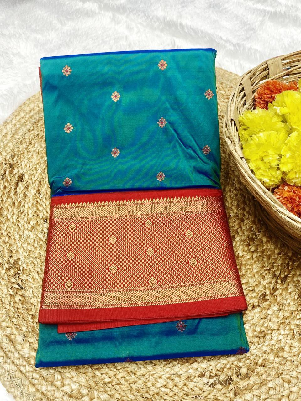 Kanjivaram Paithani Saree – A Regal Blend of Tradition & Grace