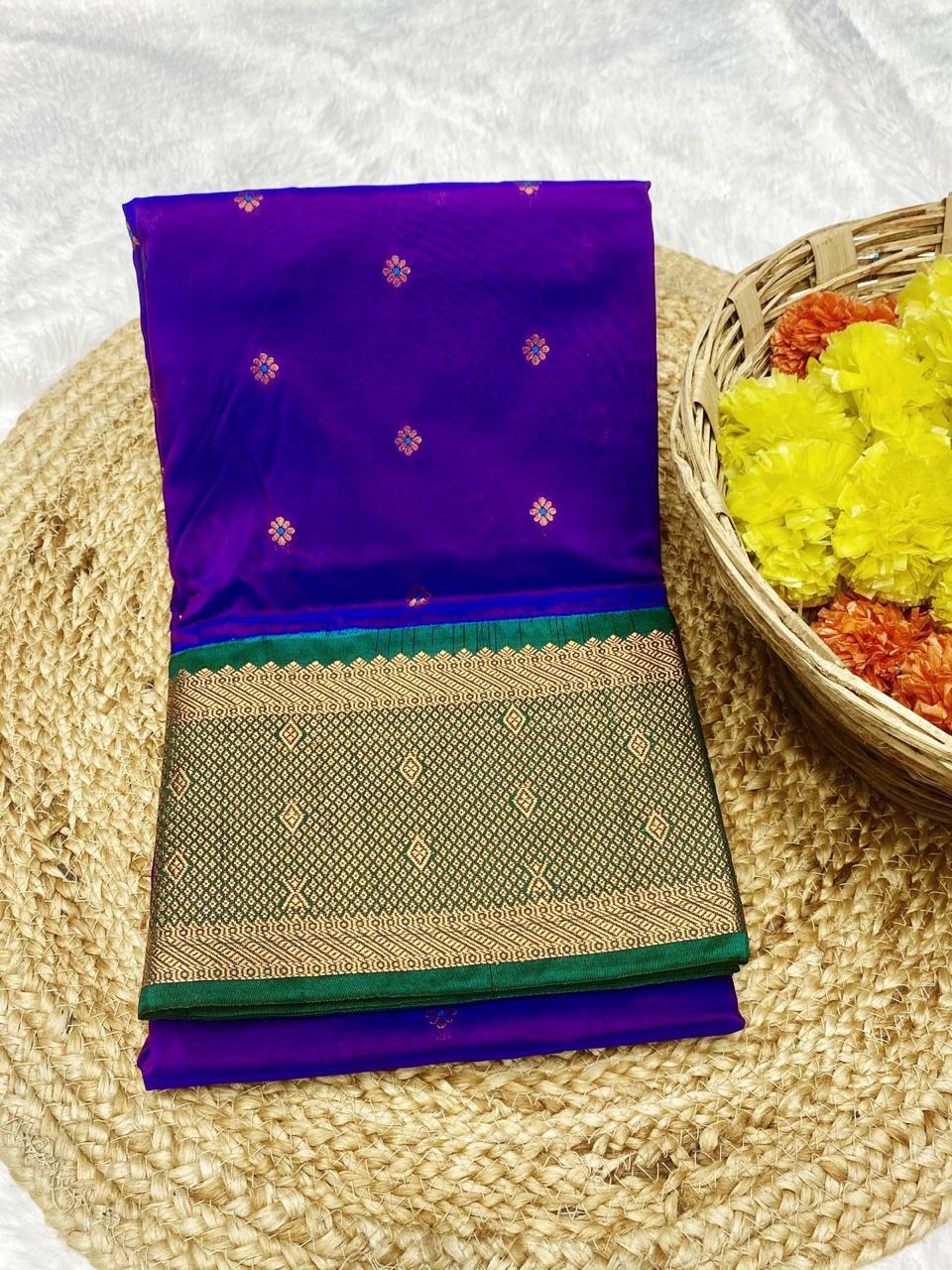 Kanjivaram Paithani Saree – A Regal Blend of Tradition & Grace