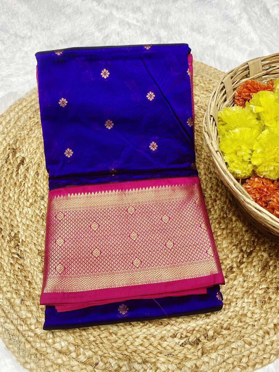 Kanjivaram Paithani Saree – A Regal Blend of Tradition & Grace