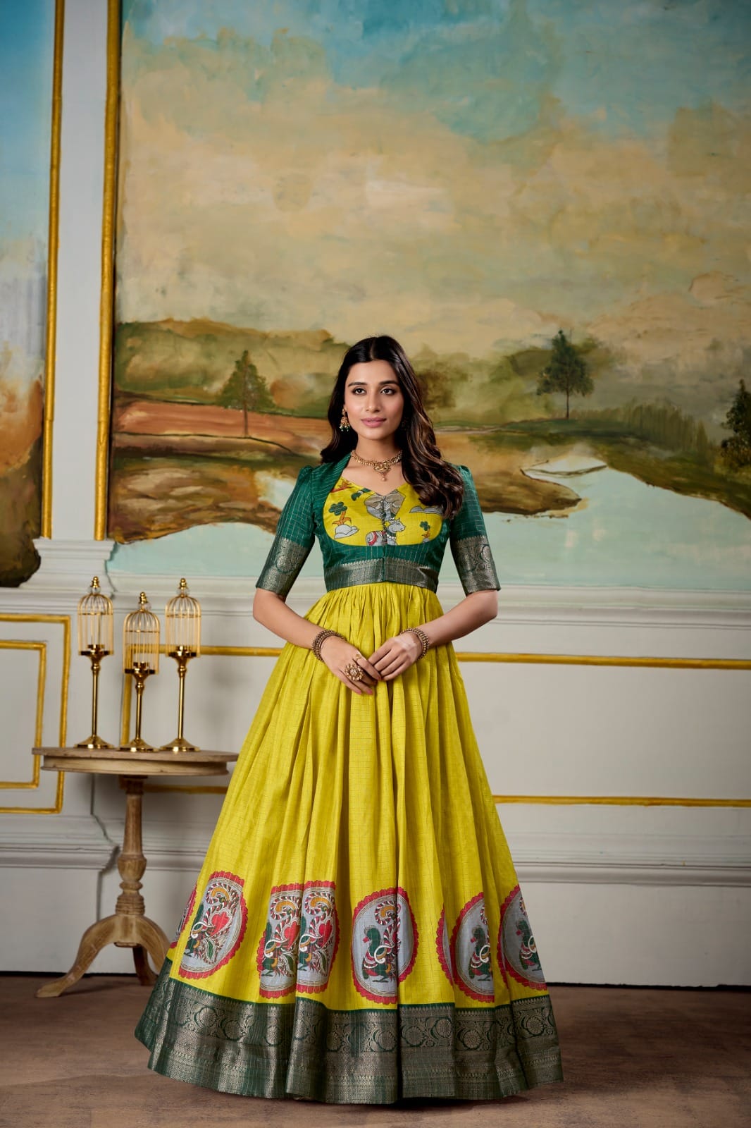 Soft, Regal, and Oh-So-Stunning – Dola Silk Gown with Koti Set