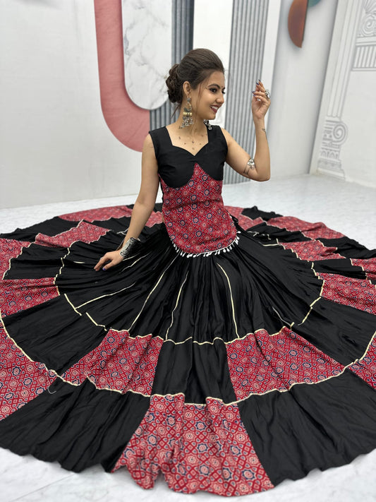 Navratri Special Premium Ajrakh Print Lehenga Choli