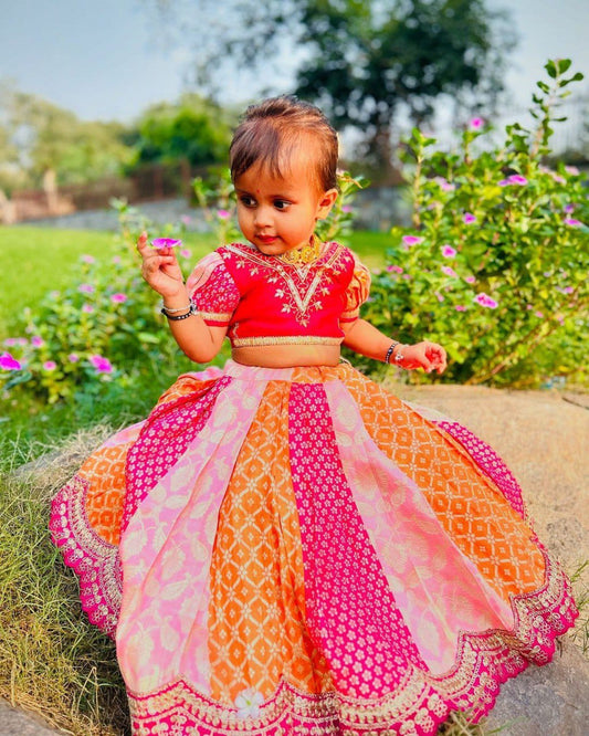 Multi-Color Lehenga Choli Set for Girls