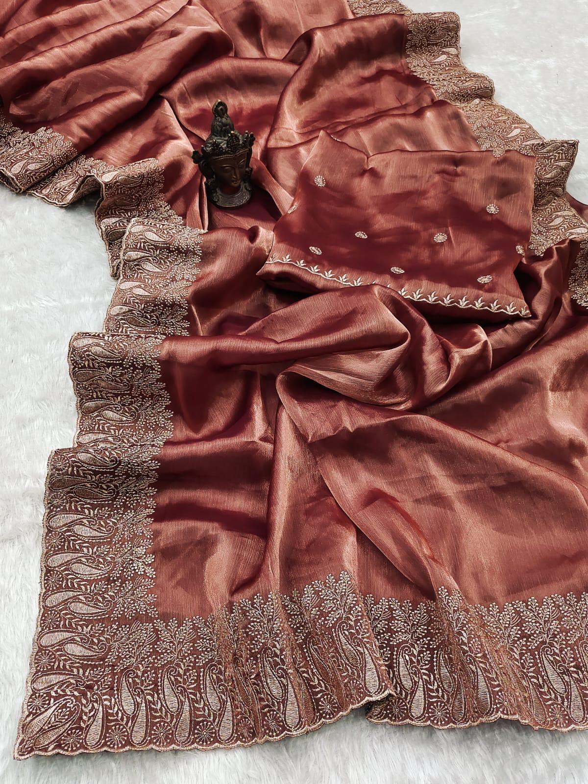 New Launch Alert – Designer Saree in Luxurious Burberry Silk