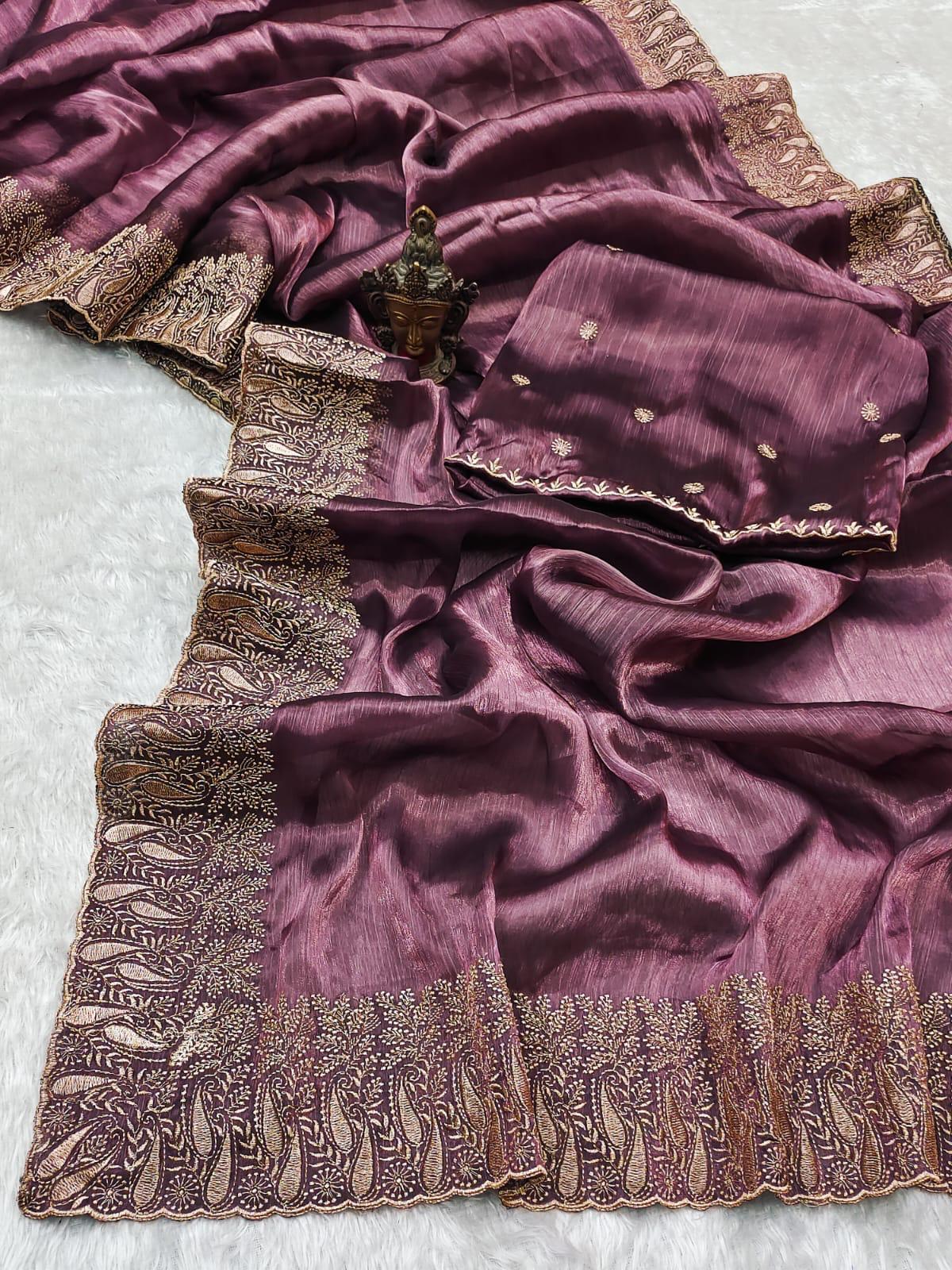 New Launch Alert – Designer Saree in Luxurious Burberry Silk