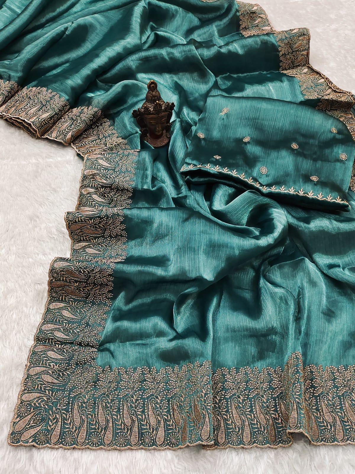New Launch Alert – Designer Saree in Luxurious Burberry Silk