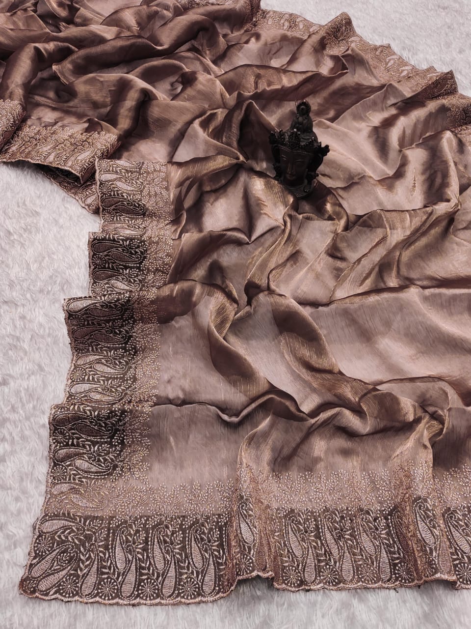 New Launch Alert – Designer Saree in Luxurious Burberry Silk