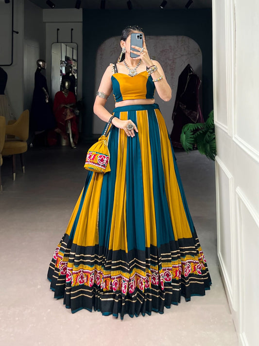 Pure Rayon Lehenga Choli Set with Gamthi Work