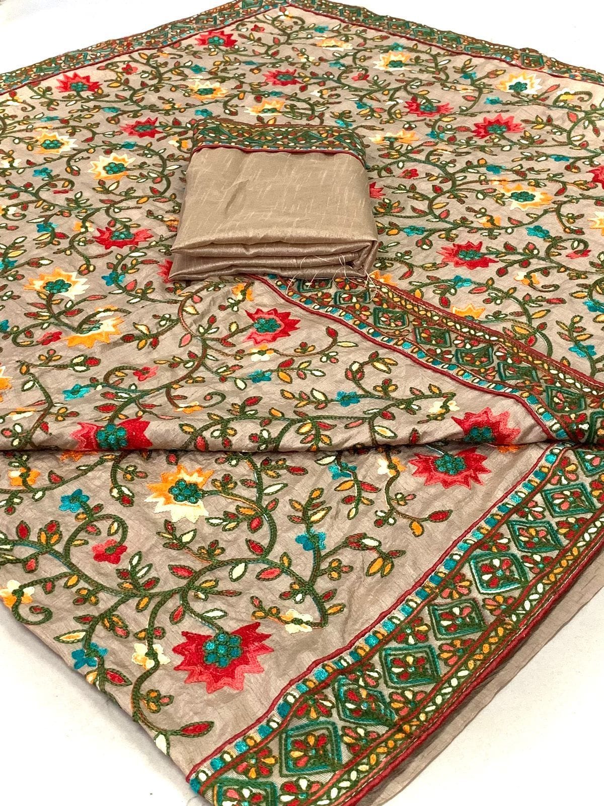 Premium Soft Chinon Silk Saree
