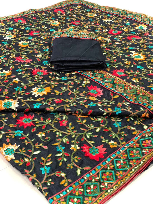 Premium Soft Chinon Silk Saree