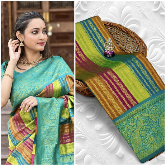 Elegance in Every Drape – Premium Soft Silk Saree with Maharani Pallu