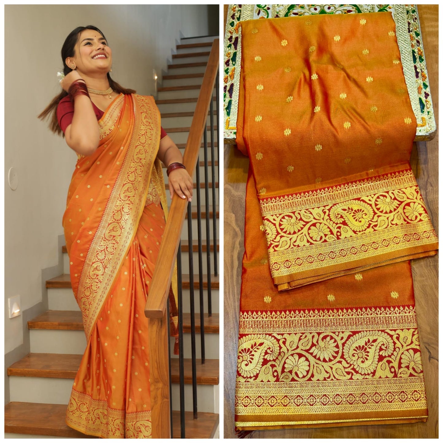 Kanjivaram Paithani Saree – A Royal Blend of Tradition & Grace
