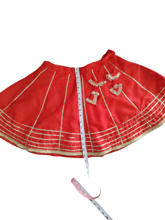 Designer Silk Cotton Skirt for Kids